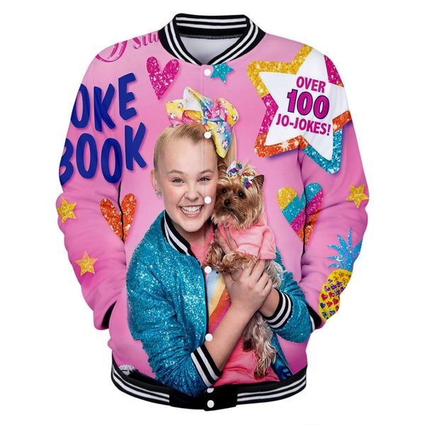 Anime Jojo Siwa 3d Stampa Baseball Giacca da baseball Women Bomber Giacca Streetwear Hip Hop Casual Trackuit Harajuku Felpa con cappuccio 250c 250c