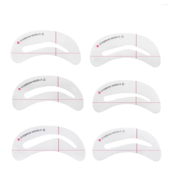 Make -up -Pinsel 6PCS Augenwrow -Modell Pflege Schablone Augenbrauen Vorlage Shaper -Werkzeug