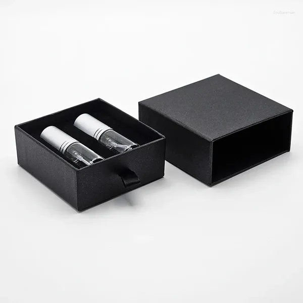 Speicherflaschen 24pcs/Los Parfümflasche mit Boxverpackungsschubladenpapierboxen für Parfums leer Mini -Beispiel Geschenkset