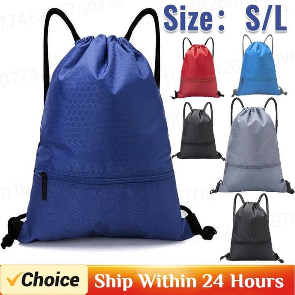 Bolsas de ginástica impermeabilizada ao ar livre Saco de ginástica Oxford Sack Fitness Backpack Compras de Basquete de Natação de Basquete Esportes