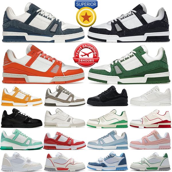 Designer forcher uomini da donna scarpe bassi bianchi neri in denim blu verde totale arancione crema giallo da uomo allenatori donne sport all'aperto sneaker tennis