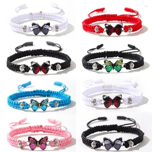 Bangle Ranela Lucky Suriliza pulseira doce clássico clássico ajustável tecida Borboleta Bracelets para mulheres Presentes de amizade para meninas