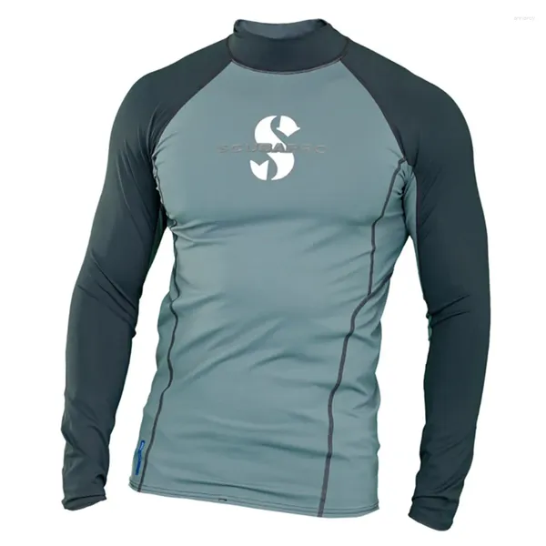 Costumi da bagno femminile guardie da uomo a maniche lunghe maglietta da bagno t-shirt surf tuta da estenzione tops protezione da camicia da nuoto camicia da ginnastica