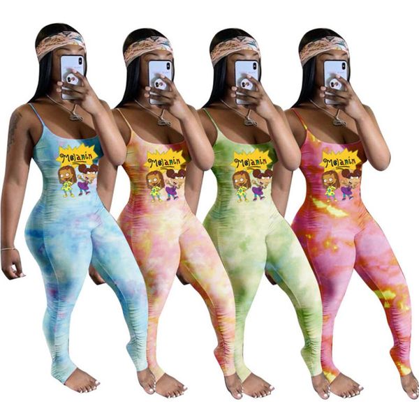 Mulheres fofas de carrinho de cartoon macho bodycon Straps Rompers S2xl Perneiras Platadas Leggings Cosca Alongamento Macicletes de verão Clothing Sexy Clothing DHL 3056697464