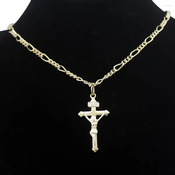 Collane a sospensione croci vintage collana cattolica religiosa jesus oro gold gollower gioielli di moda da uomo uomo accessori classici