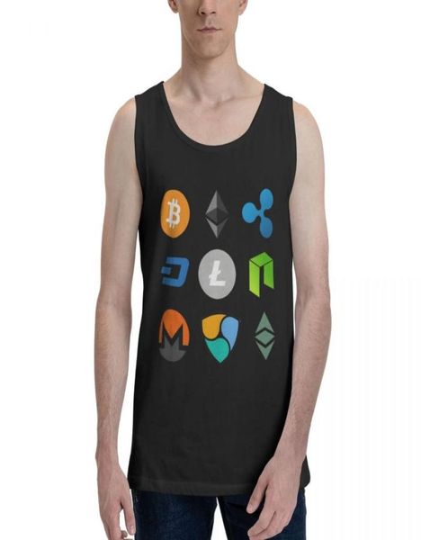 MEN039S Tank Tops Top Shirt Cryptocurrency Collection 1 Humor Graphic Coin Weste Männer Setzen lustiger ärmelloser Kleidungsstück 7579543