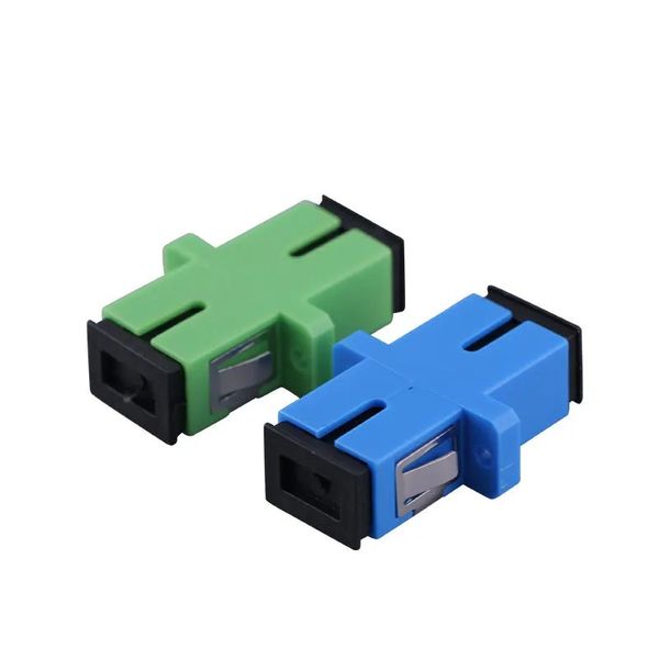 SC APC Adaptador de fibra óptica de modo único APC Simplex e acoplador com o conector SC de fibra de fibra para serviços de conectividade de alta velocidade