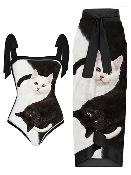Animal Print Swimwear Summer Feminino One Piece Swimsuit e Cound Up Square Decond Bathing Suit de férias sexy 2024