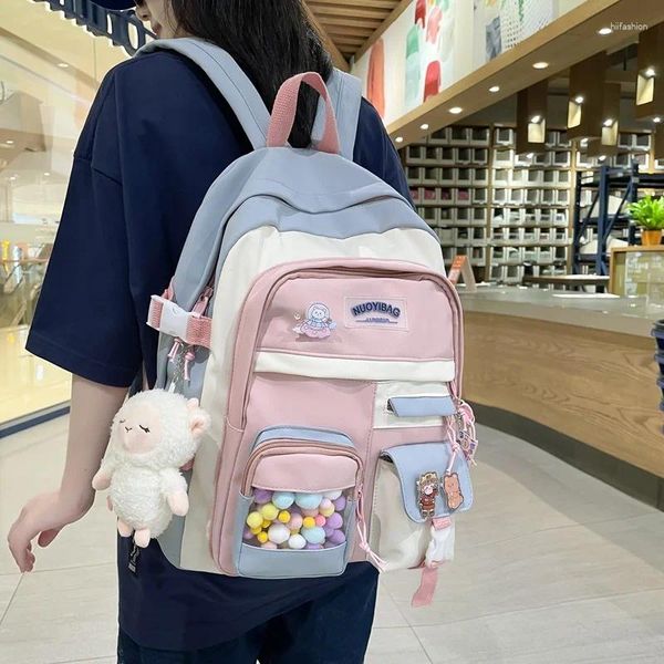 Рюкзак в начальной школе сумки для девочек повседневные дети высококачественные высококачественные водонепроницаемые книжные рюкзак