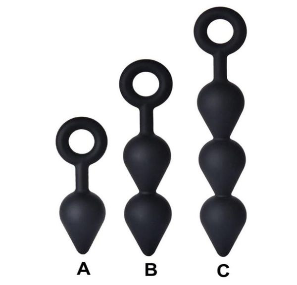 3PCSSET Silicone Anal Toys Plugs Mini Dildo Sex Toys Products for Women Men Gay Beginners Sex Toys 8106735