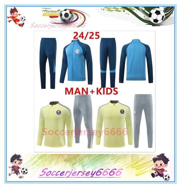 24 25 Mexiko Club Amerika Männer Erwachsenen Trailsuit Fußballtraining Anzug 2024 2025 Ciovanny G Dos Santos R Sambueza P Fußballjacke Überlieferung