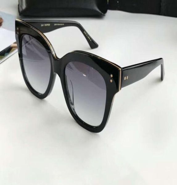 Day Tripper Black Gold Gold Sunglasses for Women Lens Gradiente Cinzento Escuro Gafas De Sol Designer Glasses Sun Glasses Shoes New6174237