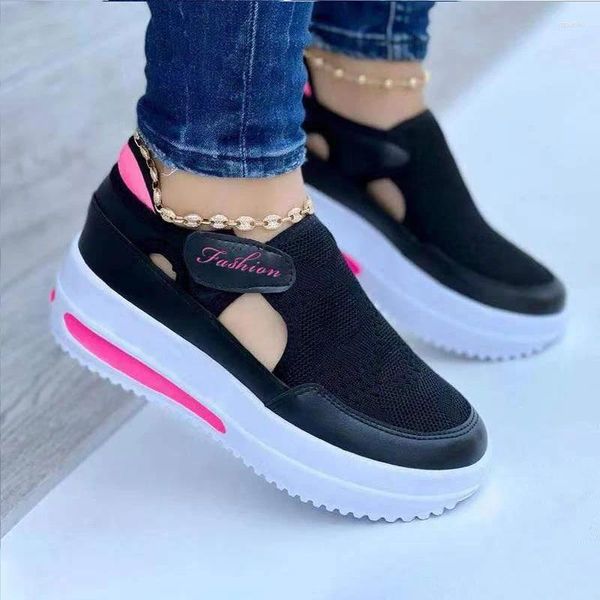 Sapatos casuais zapatillas mujer mulheres 2024 tênis de plataforma respirável feminino cunhas esportiva femme chaussure