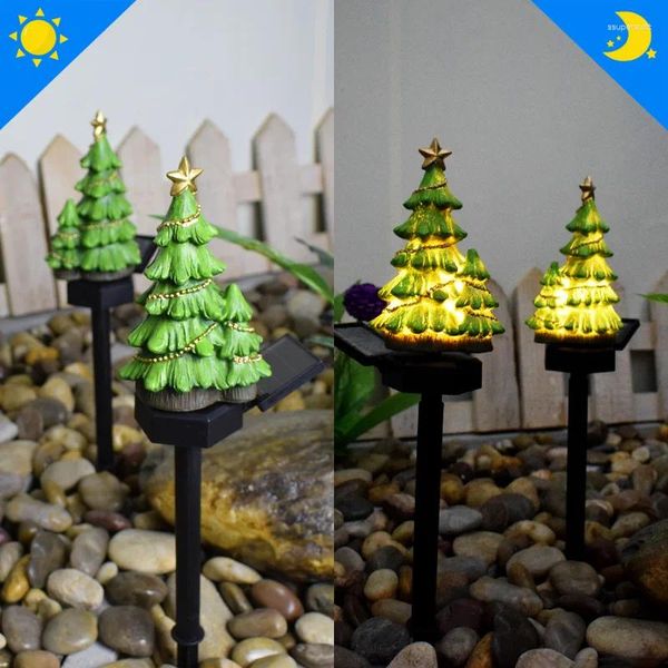 Decorazione per feste natalizia per esterni a solare all'aperto impermeabile di natale di natale per alberi di palo di palo da palo da pupazzo di pupazzo di pupazzo