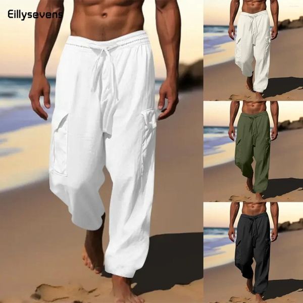 Calça masculina moda masculina calça coreana de grande porte esportiva de rua esportiva masculino de ioga de primavera Casual Men vestindo calça de moletom