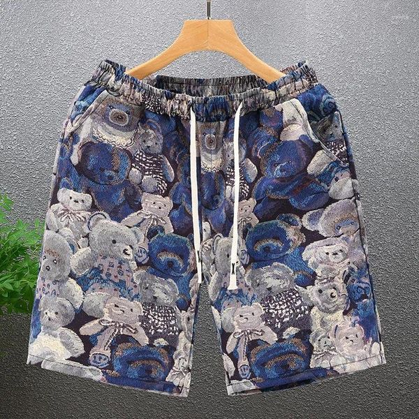 Shorts da uomo Summer Bear Pattern Uomini in stile coreano SHORTS BASEBALL BASEBALL SPORT SPORT SPORT SPORTS STRATTO MASCHIO MASCHI