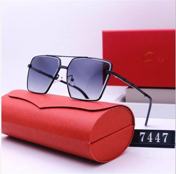  Luxus ovale Sonnenbrille für Männer Designer Sommerschatten Polarisierte Pilot Brille Schwarze Vintage Übergroße Sonnenbrille Februar Onepiece Langzuhe Obscure unterziehen sich