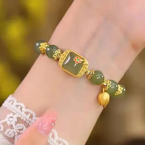 Бругл китайский стиль, подражающий Hetian Jade Bracelet Bracelet Square Sugar