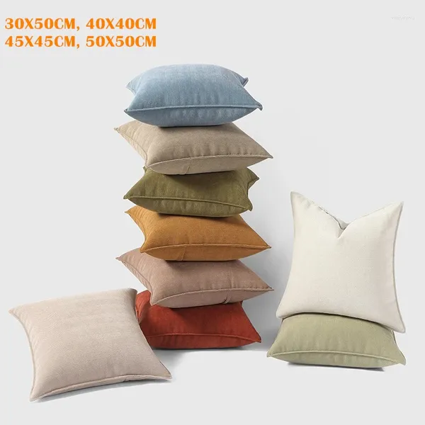 Cuscino twill sottile a strisce di chenille custodia per bordi di lusso cover del divano colorato puro