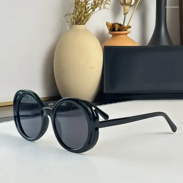 Óculos de sol mulheres projetam clássicos de moda mudam acetato oval viagens ao ar livre negócios de alta qualidade copos de luxo
