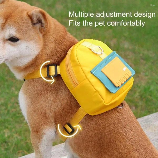 Köpek Giyim 1 Set Pet Treat Sırt Çantası Büyük Kapasite Halat Aksesuarları ile Dış Mekan Depolama
