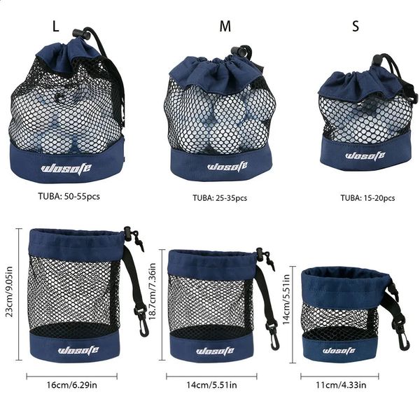 1pc Golf Ball Bag malha de nylon armazenamento de bagdrawstring com pendurar clipconveniente de plástico para pendurar no 240425