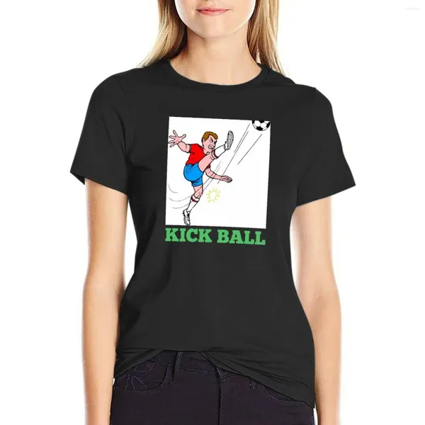 Женская футболка для женского пола-мяча женщина милые топы смешные негабаритные футболки для женщин