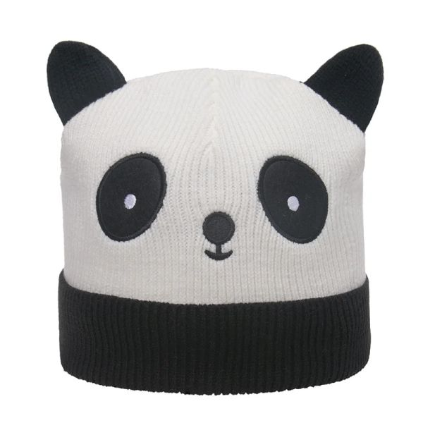 Nuovo Cappello Panda Animal Cartoon Kawaii Unisex Fashion Cappello in lana a maglia cappello da pullover a maglia Accessori autunnali inverno autunno