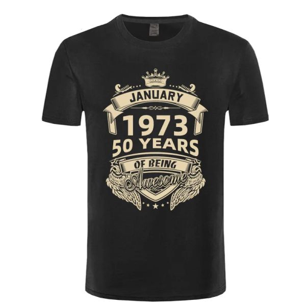 T-shirt nate nel 1973 50 anni di maglietta fantastica gennaio febbraio aprile maggio giugno luglio agosto settembre novembre dicembre dicembre