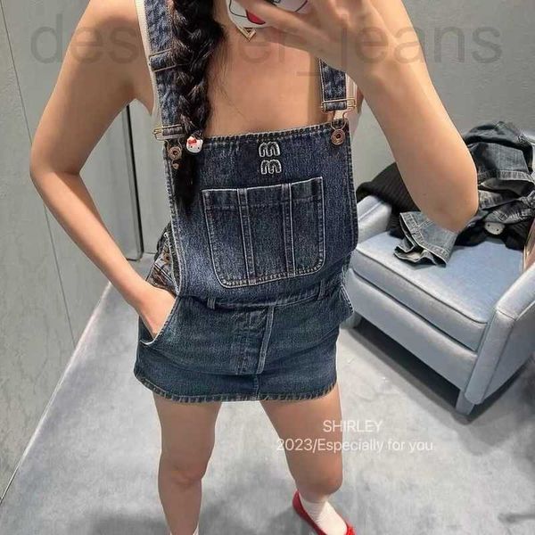 Jumpsuits von Frauen Rompers Designer Hohe Qualität des originalen Standards New Style Girl Waschen Camisole Denim Kleid, Kleid für Frauen QZSP