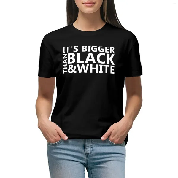 Женские поло в джидионе Merch BLM его больше, чем черно-белая футболка для животных для животных для девочек рубашки графические футболки.