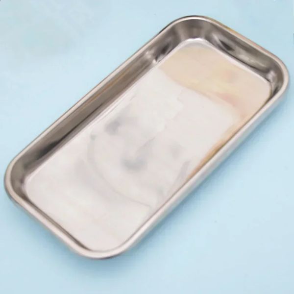 1pcs bandeja de cozinha bandeja de aço inoxidável Bandeja de armazenamento odontológico ferramenta médica tatuagem de unhas odontologia de dispositivos de dispositivos de bandeja de bandeja de bandeja