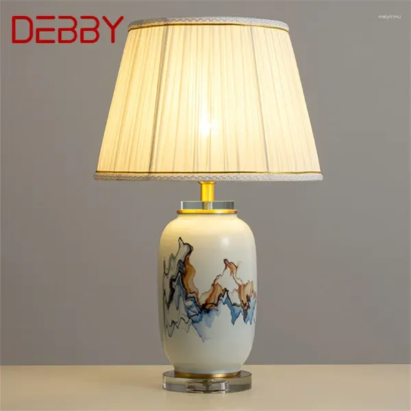 Lampade da tavolo Debby Modern Ceramics Lampada lussuosa soggiorno Studio camera da letto Originalità Brass Desk Light