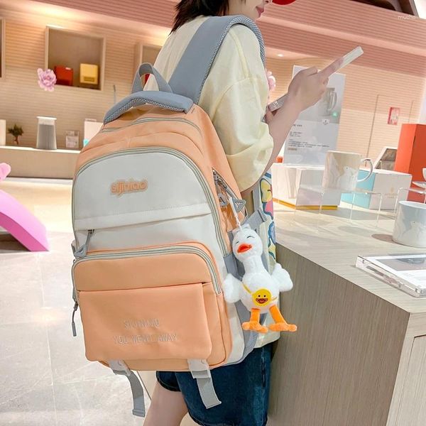 Moda de mochila Mulheres de alta capacidade viajam de mochila mochila laptop laptop rucksack high school school bolsa escolar nylon