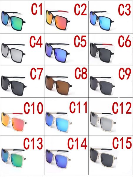 Óculos de sol com altos polarizados para homens Mulheres deslumbrações de cor de sol dos EUA nos EUA Big Square Metal Metal Frame Lens Dark Designer Sunshade Dr1286247