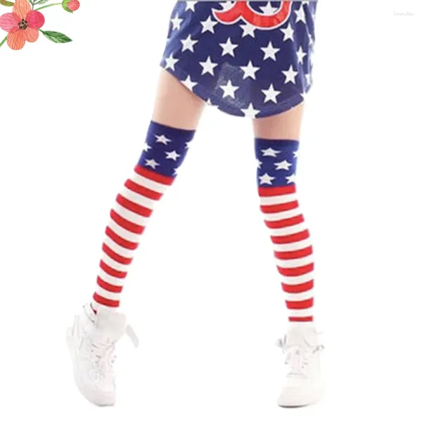 Frauen Socken über Kniestrümpfen Hip Hop Flag Pentagram Long American Drucken Frauen's