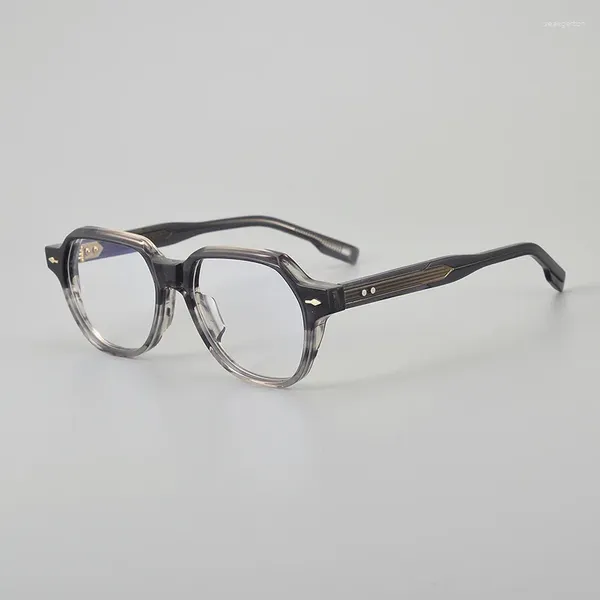 Occhiali da sole cornici di alta qualità designer addensato tela di occhiale acetato di lussuoso computer ottico retrò bicchiere da donna maschile occhiali