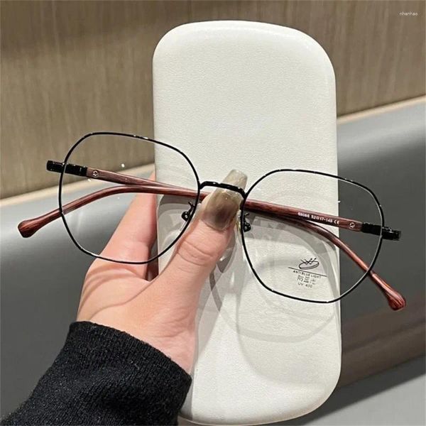 Солнцезащитные очки рамы деревянные зерно металлические рамки Retro Ultra-Light Big Eglasses Vision уход
