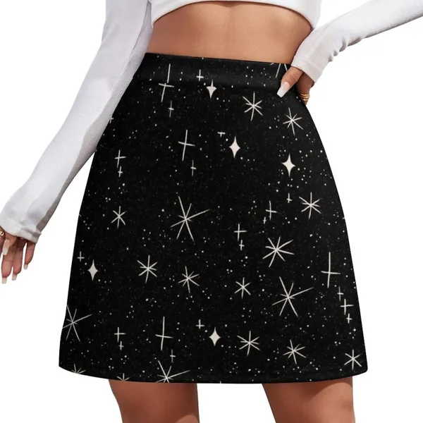 Scherma Skirts Sparkle Little Star Mini Gonna Abiti da sera di lusso 2024 femmina in vestiti