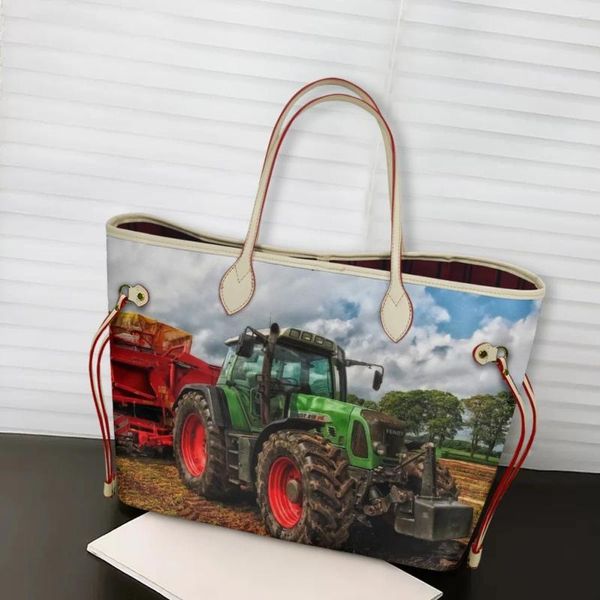 Akşam çantaları çiftlik ekskavatörü kadınlar için marka tasarımı çok fonksiyonel çantalar günlük seyahat açık havalı araba boş zamanlar uygun kızlar tote