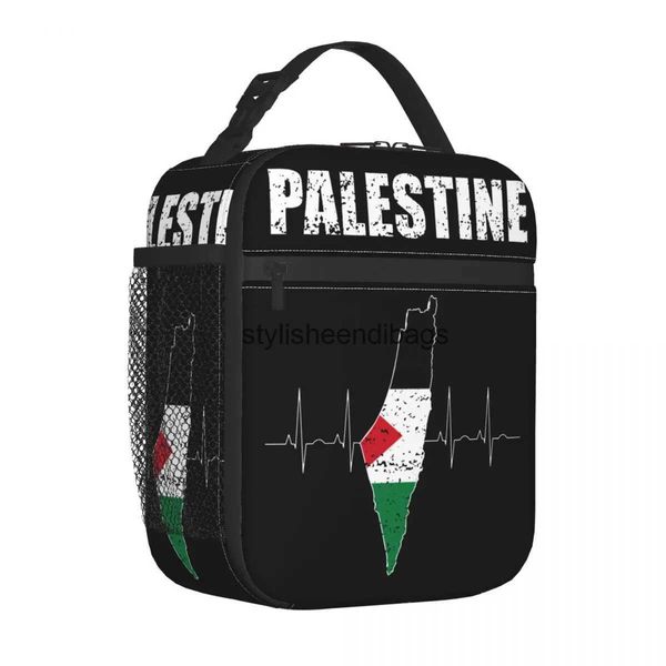 Totes Palästinensische Flagge Isolierte Lunchbeutel Kühlertasche Lunchbox Food School Outdoor H240504