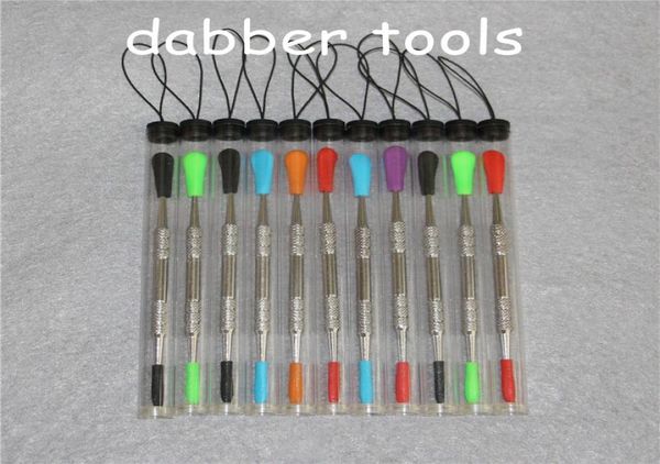 100pcs balmumu dabber alet dab araçları silikon ucu ve tüpler sigara konsantresi dabbers ego dhl4435210