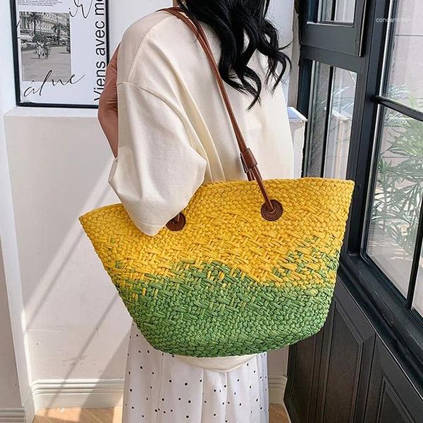 Sagni per spalle Designer Designer Paglie di paglia Weave Women's Bag's Cashbody Casualmente Borsa di borsetta per le vacanze estive