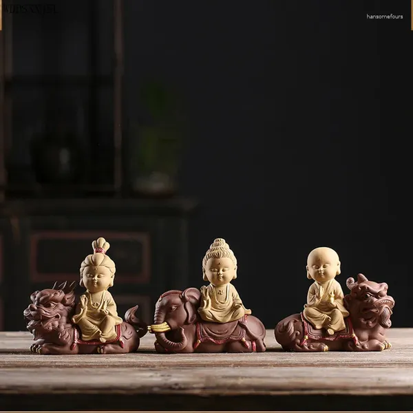 Animali domestici creativi viola sabbia amitabha buddha tathagata guanyin jizo cerimonia casa gioca per animali domestici piccoli ornamenti decorazioni per auto