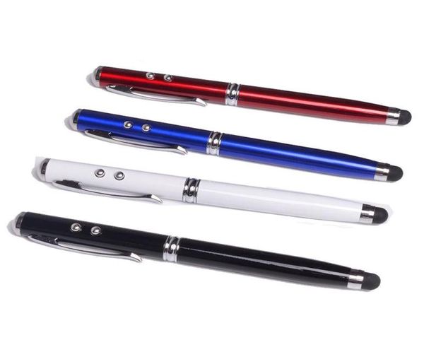 4 в 1 Laser Pointer светодиодном экране STRACK ECREE STYLUS BALL PEN для универсального смартфона 8122532