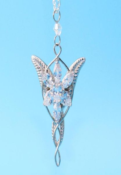 925 Gioielli da sposa Sterling Sliver Lord Princess Arwen Evenstar Collane a pendente per donne Arwen Crystal Q05313729774