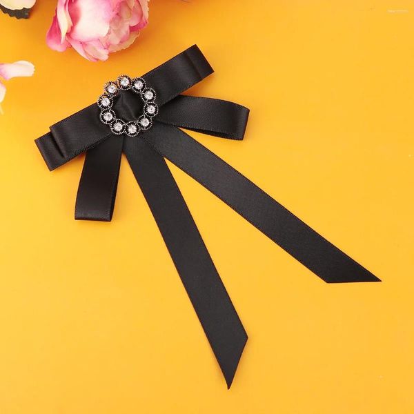 Брохи черные галстуки -бабочка для модной ленточной булавки с атмосфером красные украшения