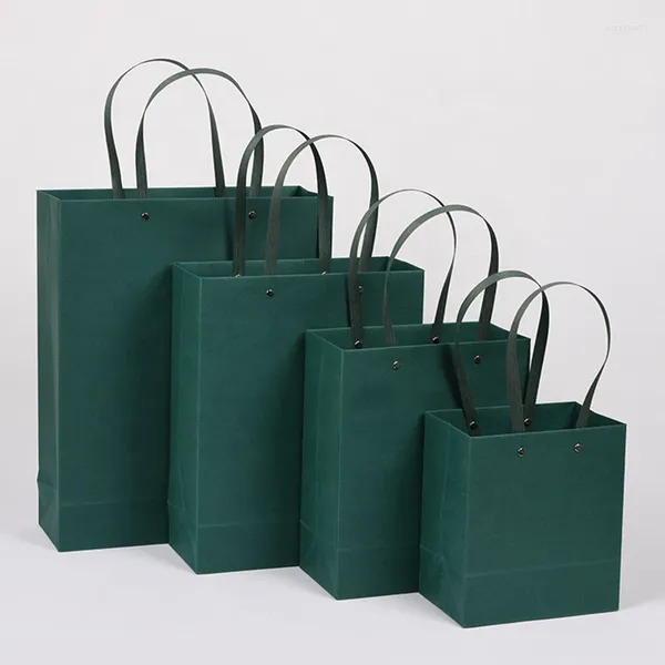 Einkaufstaschen 500pcs Großhandel Rivet Reparieren luxuriöser eleganter gedruckter Schmucktaschenverpackung mit Griff