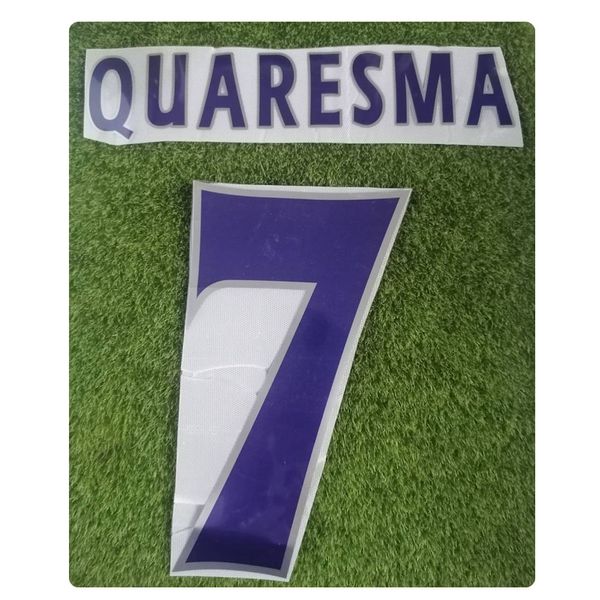 #7 Quaresma Nameset -Druck anpassen Sie eine Namensnummer Wärmeübertragungsfußball -Patch -Abzeichen an.