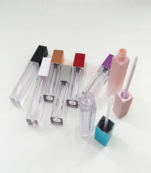 Leerer Lipgloss Plastikkastenbehälter rosa schwarz silberlipglossrohrbehälter mini lipgloss geteilte flasche5185860